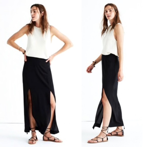 skirt with two slits